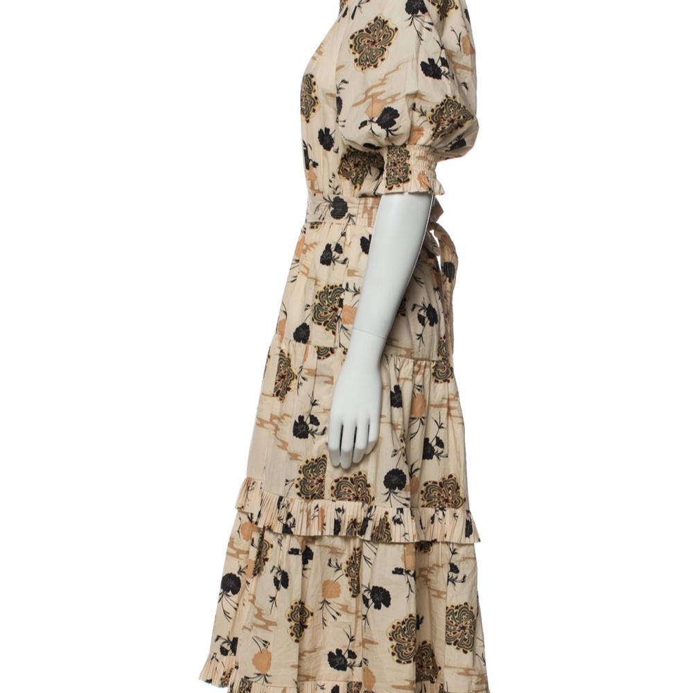 Ulla Johnson Midi Lune Floral Tiered Dress - Picture 2 of 3